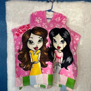 Lil Bratz Rare Vintage Go To The Zoo Hooded Poncho Bath Towel Colorful Dolls Y2K